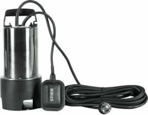 STIER Edelstahl Tauchpumpe Schmutzwasserpumpe ESTW-1100 in Silber - Bild 1
