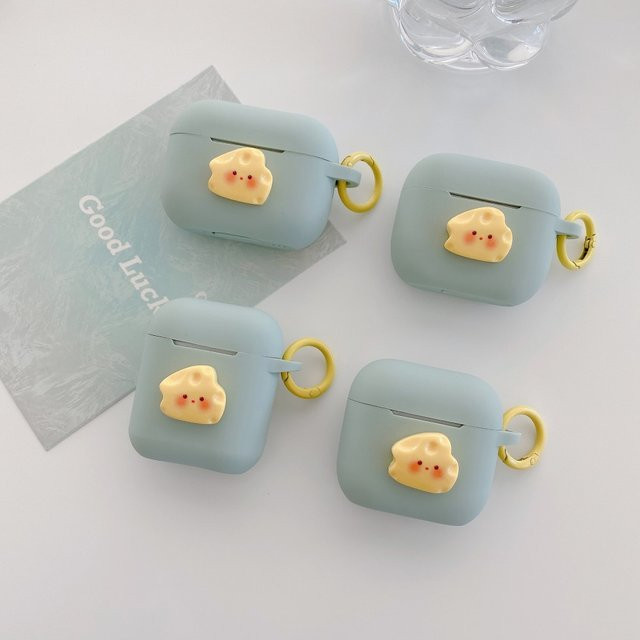 Niedliche Toast-Käse Schutzhülle für Apple AirPods 1/2/3 Generation und AirPods Pro/Pro 2 Bluetooth-Kopfhörerhülle - Bild 1