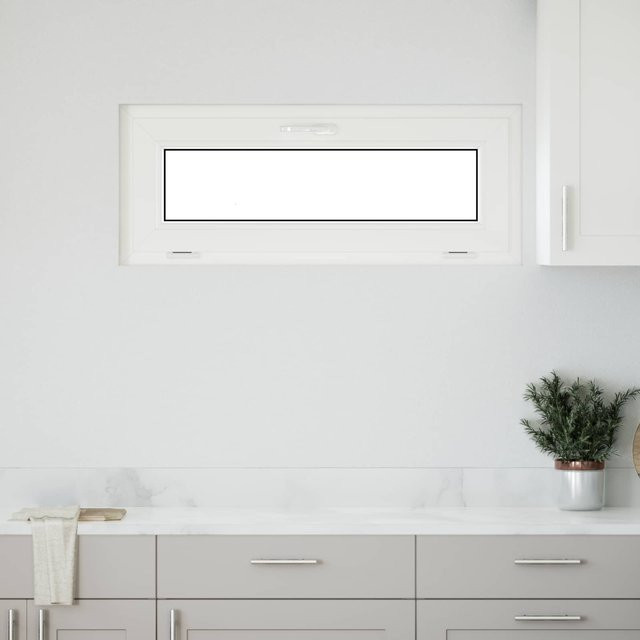 Kellerfenster RISOR von Yiwydaa aus PVC und Glas in Weiß, Breite: 110 cm, Höhe: 40 cm - Bild 1