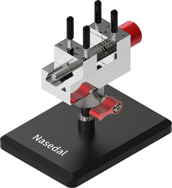 Nasedal Mini-Präzisionsmodell-Schraubstock aus Edelstahl mit verstellbarer Klemme für Gundam-Modelle und Hobby-DIY-Arbeiten - Bild 1