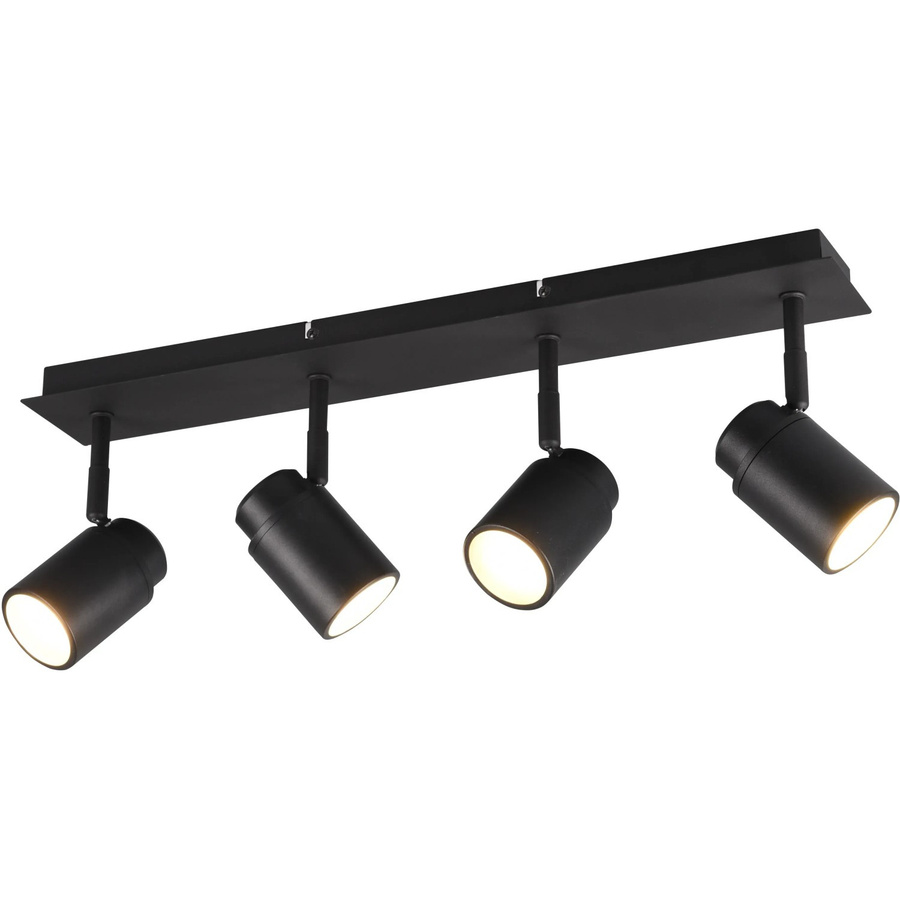 Trio Leuchten Angelo Wandstrahler aus Metall in Schwarz Matt, verstellbar, IP44, B/T/H: 52,0 x 9,5 x 19,5 cm - Bild 2