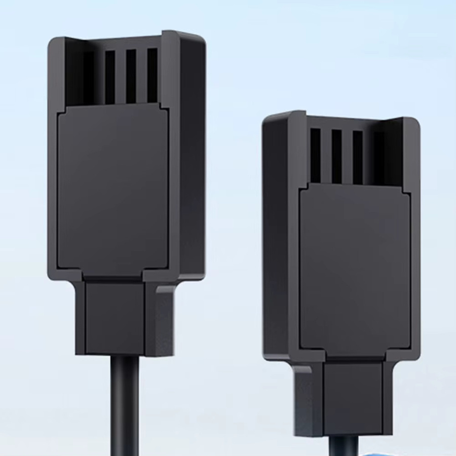 ALLOYSEED 2-in-1 Reise-USB-Ladekabel für Nintendo Switch Joycon Controller in Schwarz - Bild 4