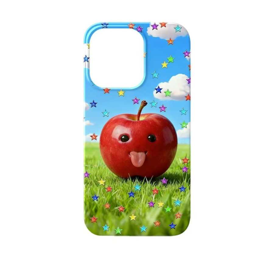Kreative iPhone Handyhülle mit Blaubeer-Sternenmuster im Y2K-Design, Blau/Mehrfarbig - Bild 3