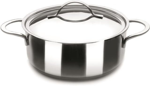 IBILI Schmortopf Noah mit Deckel aus Edelstahl 18/10 in Silber, Durchmesser: 26 cm, Induktionsgeeignet - Bild 1