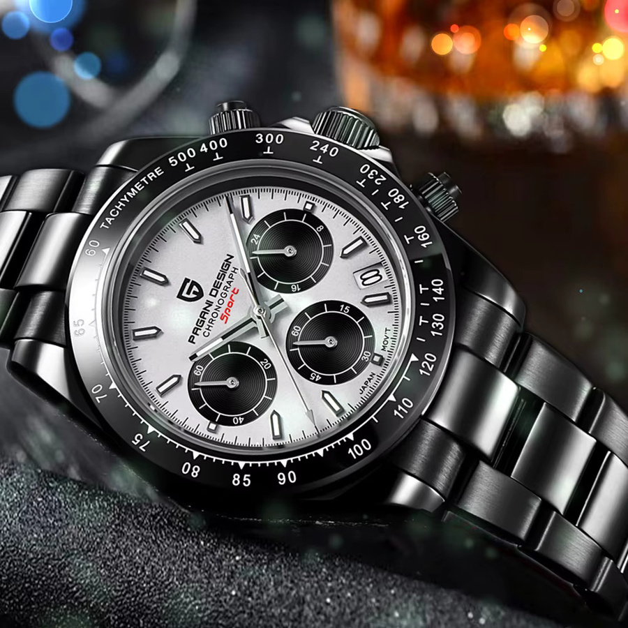 PAGANI DESIGN Chronograph, Quarz, Edelstahl, Saphirglas, Herren - Bild 3