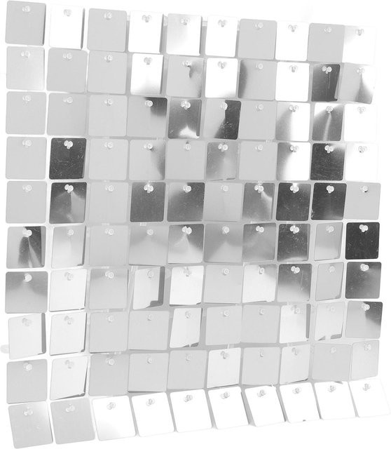 8 Stück CosyHome Glitzer-Hintergrundpaneele mit Pailletten in Silber für deine Party-Dekoration - Bild 1