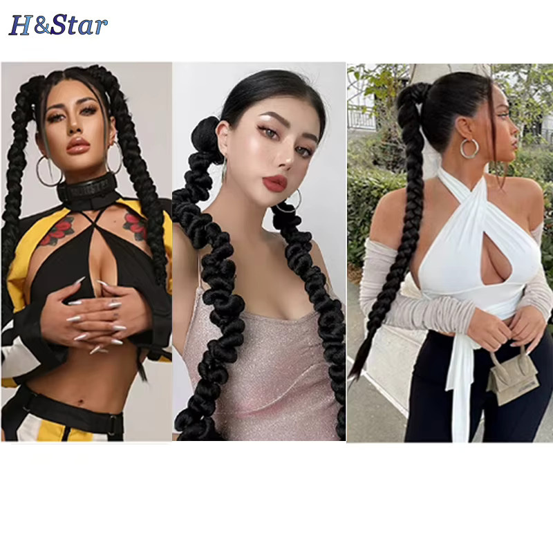 H & star Haarverlängerung Pferdeschwanz, synthetisch, Damen, 28 inch - Bild 4