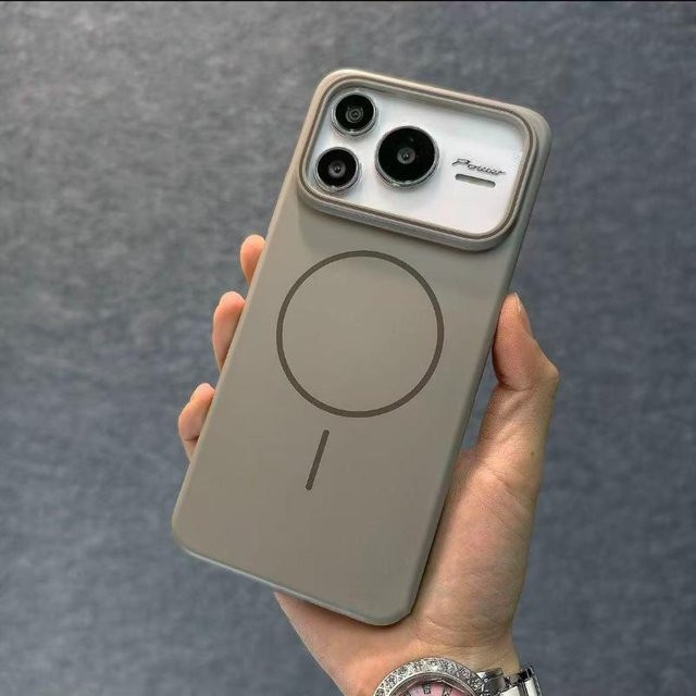 Magnetische Stoßfeste Schutzhülle für Honor 600 Pro in Grau mit Matt-Effekt und Unterstützung für kabelloses Laden - Bild 1