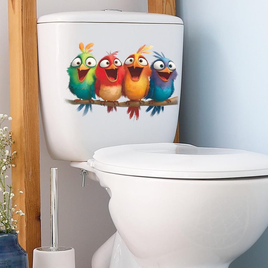 Everyday Home Bunte Vogelaufkleber aus PVC zur Dekoration, Multicolor, B/H: 29,0 x 20,0 cm - Bild 3
