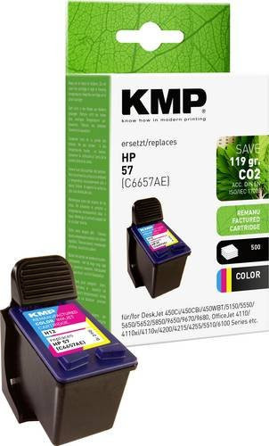 KMP Tintenpatronen Set kompatibel mit HP 57 C6657AE in Cyan, Magenta und Gelb - Bild 1