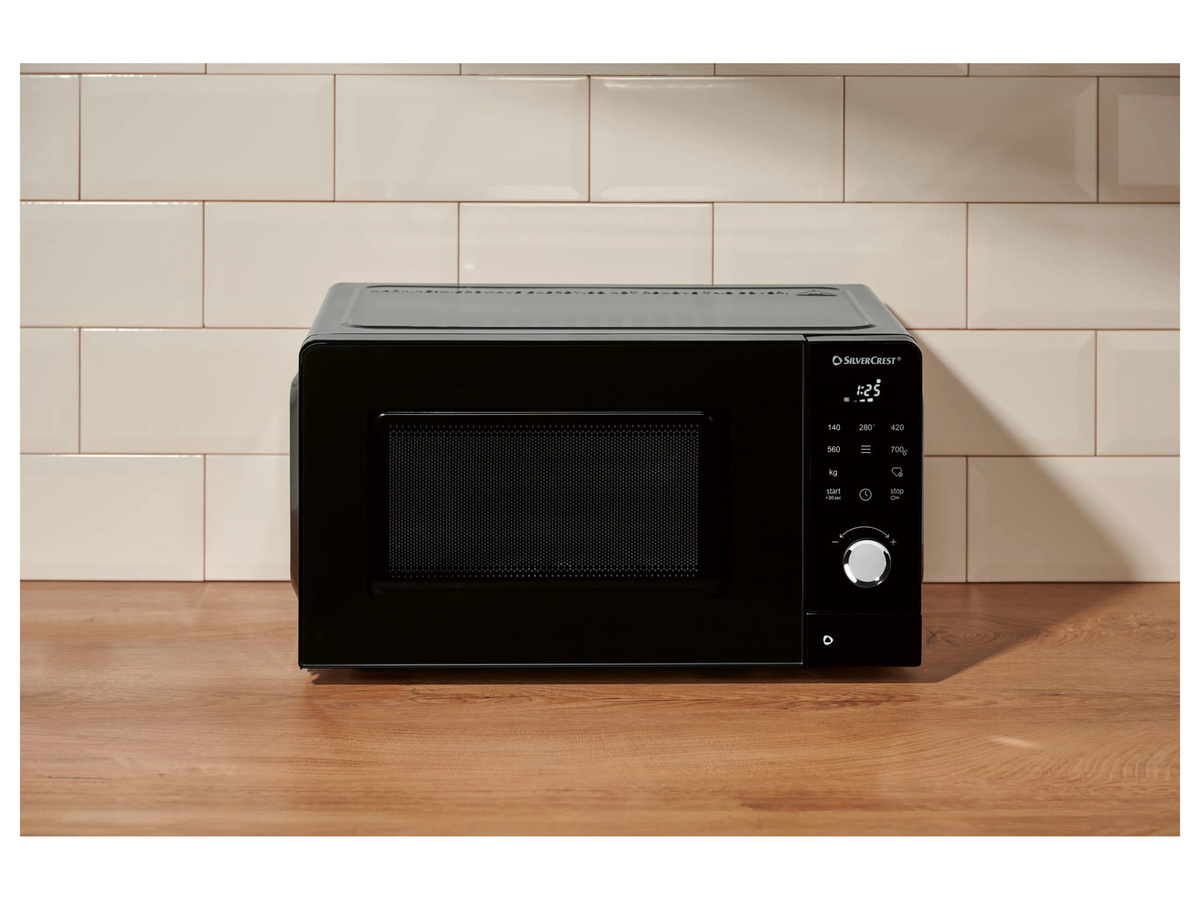 SILVERCREST Mikrowelle SMWC 700 D2 Solo in Schwarz mit LED-Display und Automatikprogrammen - Bild 2