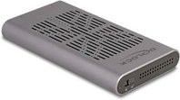 Delock Externes USB 20 Gbps Gehäuse für 2 x M.2 NVMe PCIe SSD in Silber/Grau - Bild 1