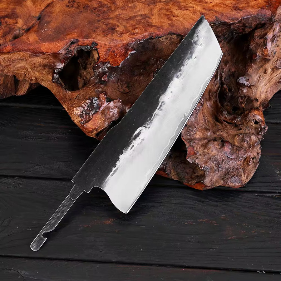 Xituo Nakiri-Messerklinge aus geschmiedetem Edelstahl in Silber, dreilagiger Verbundstahl mit 9CR18-Kern als DIY-Herstellungsmaterial - Bild 2