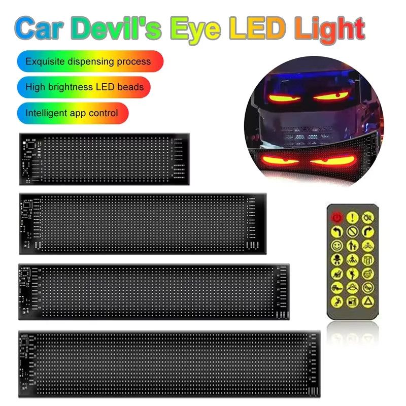 CHEGIT LED-Matrix-Pixel-Panel mit Fernbedienung für LKW als faltbares Graffiti-Scrolling-Board und Umgebungslicht für 12 V und 24 V - Bild 2