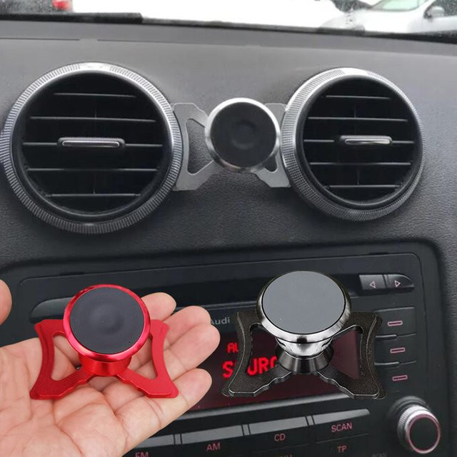 Magnetische Smartphone-Halterung für Audi A3 S3 RS3 8P zur Lüftungsschlitz-Befestigung in Rot - Bild 1