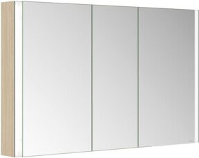Keuco Spiegelschrank Somaris 3-türig in Eiche hell mit integrierter Beleuchtung und Glasablagen, B/H/T: 120 x 71 x 12,7 cm - Bild 1