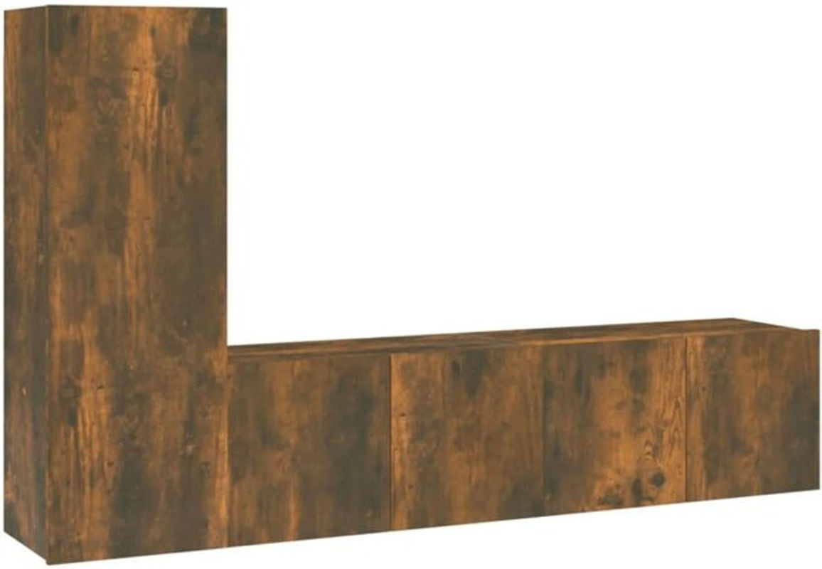 Vidaxl 3-teiliges TV-Schrank-Set aus Holzwerkstoff in Räuchereiche Braun Klassisch - Bild 1