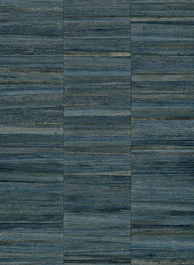 Omexco Tapete Naturally Beautiful AT23 in Blau mit Bananenbaumfasern und Non-Woven-Rückseite im abstrakten Design - Bild 1