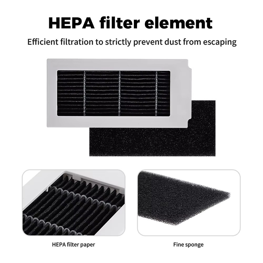 Ecovacs HEPA-Filter Ersatzset für Deebot X5, X5 PRO, X5 Pro Ultra, X5 Pro Plus, X5 OMNI und X5 MAX in Schwarz und Weiß - Bild 4