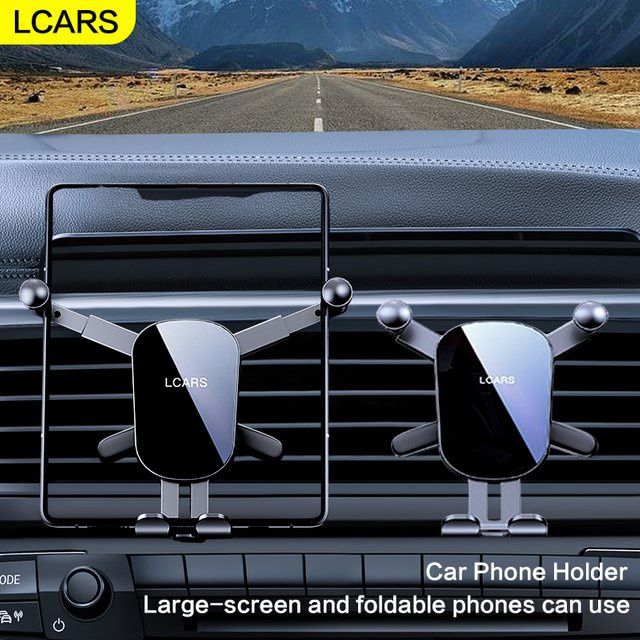 LCARS Universal Auto Handyhalterung für die Lüftung mit Schwerkraft-Verriegelung, faltbar, Schwarz - Bild 1