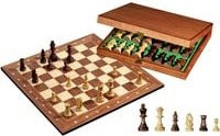 Philos 2503 Turnier Schachset mit Holzkassette und Figuren aus Ahorn-Furnier und MDF, B/T: 50 x 50 cm - Bild 2