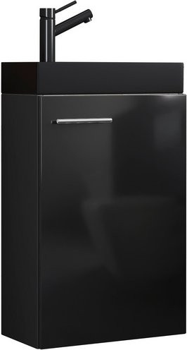 VCM Gäste-Waschplatz Slito BL in Schwarz, B/H/T: 40,5 x 60 x 22 cm - Bild 1