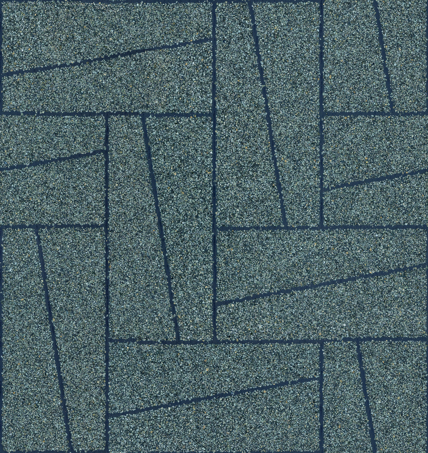 Omexco Tapete Stepping Stone MNE6003 in Blau mit geometrischem Abstract-Design aus Vlies - Bild 1