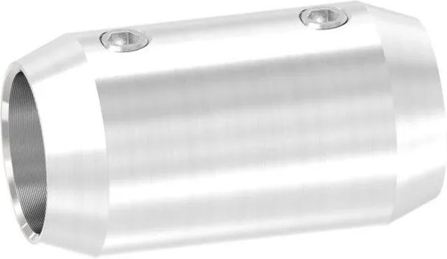FeNau Stabverbinder aus V2A Edelstahl in Silber für Ø 14 mm, Durchmesser: 20 mm, Länge: 36 mm, inklusive 2 Madenschrauben - Bild 1