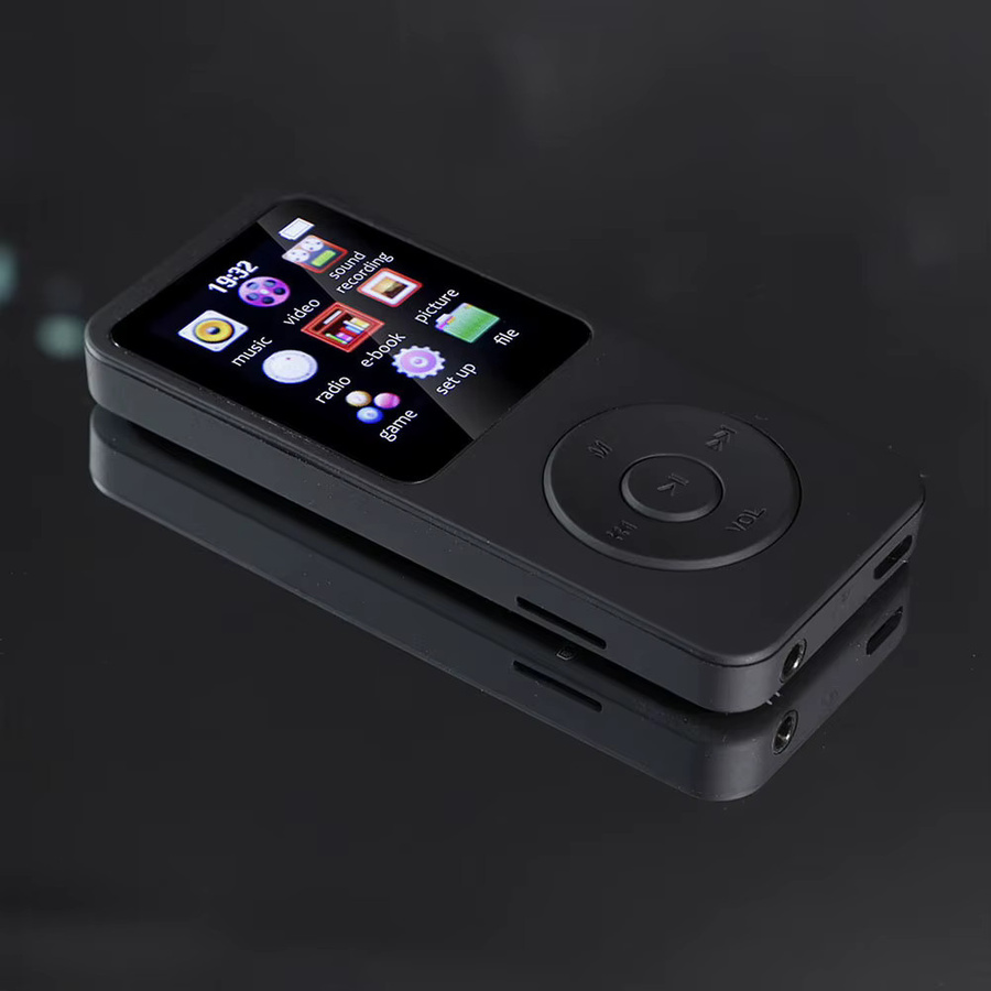 ALLOYSEED MP3-Player mit 1,8-Zoll-Bildschirm, tragbarer Musik-Player mit Bluetooth 5.0, USB-C und FM-Radio in Schwarz - Bild 4