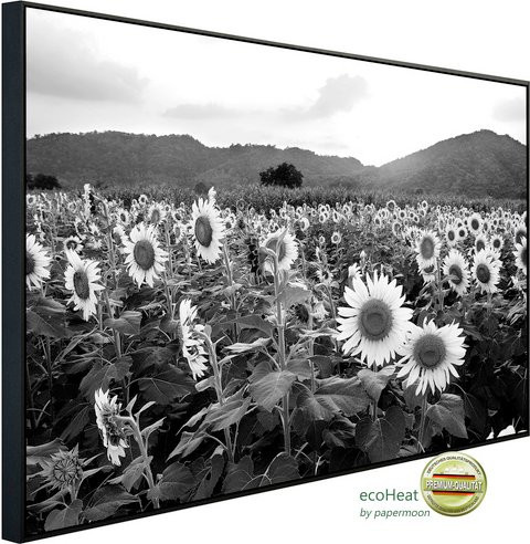 papermoon Infrarotheizung EcoHeat Sonnenblumenfeld mit App-Steuerung und Überhitzungsschutz, bunt, Matt-Effekt - Bild 1