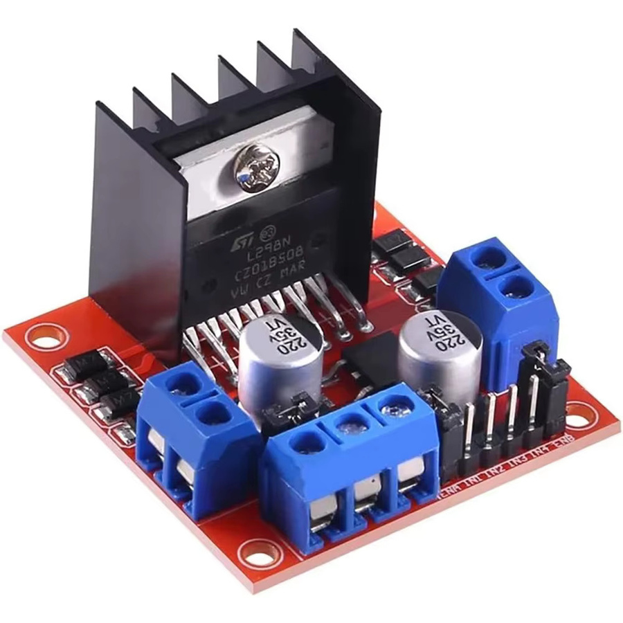 DIYmalls L298N Dual H-Brücken Motortreiber-Modul DC Schrittmotor-Steuerplatine in Rot für Arduino ESP32 ESP8266 Smart Robot Car - Bild 3