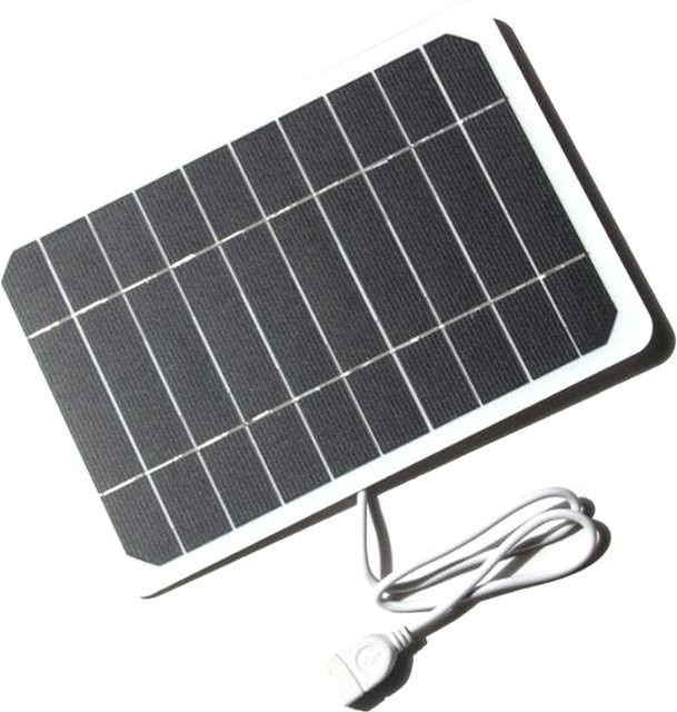 Tragbares 5W 5V Solarpanel mit USB-Anschluss aus monokristallinem Silizium, wasserdichtes DIY Solarpanel für Camping und Outdoor-Einsätze - Bild 1