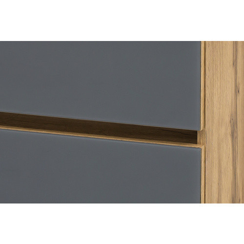HELD MÖBEL Midischrank Helsinki in Grau mit Glastüren, B/H/T: 40 x 130 x 35 cm - Bild 3