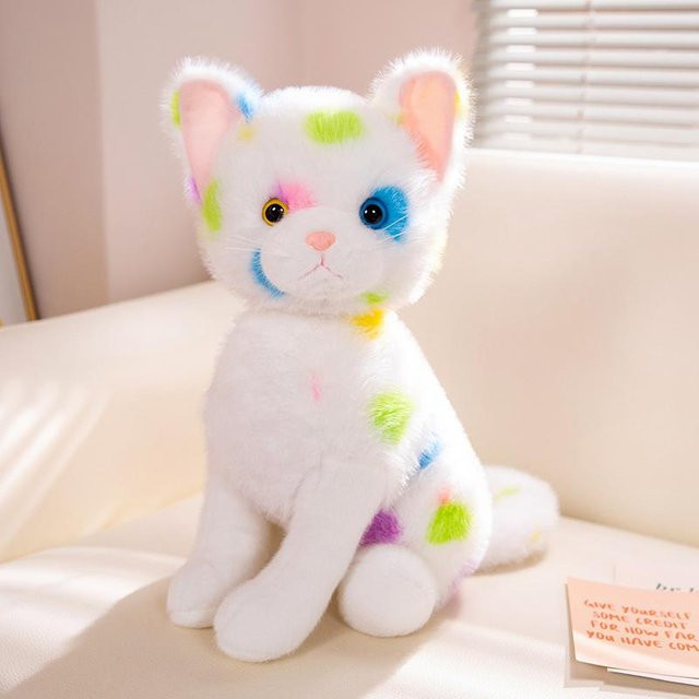 Regenbogenkatzen-Plüschtier, gefleckte Katze, Bunt / Mehrfarbig, ab 14 Jahre - Bild 1