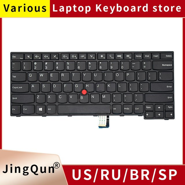 Lenovo Ersatztastatur für Thinkpad E450 E460 E450c E455 E465 in Schwarz mit US-Layout - Bild 1