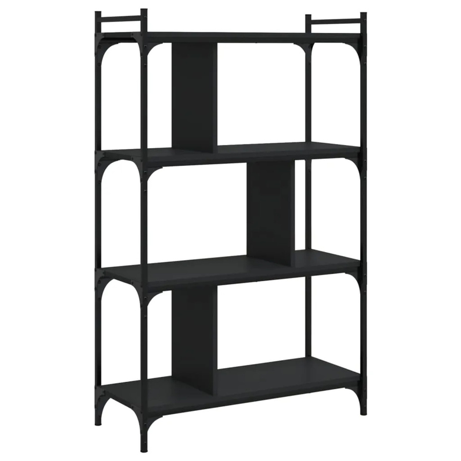 vidaXL Bücherregal im Industrial Design mit 4 Böden in Schwarz, B/T/H: 76 x 32 x 123 cm - Bild 2