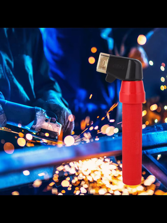 WALFRONT Schweißelektrodenhalter Stick Halter für 400A Schweißarbeiten in Rot - Bild 4