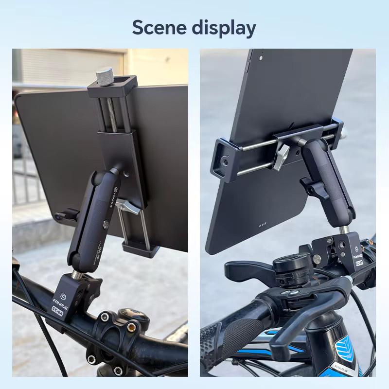 FANAUE Fahrrad-Tablet-Halterung aus Aluminiumlegierung für Rennräder und Sportgeräte, stabil und vibrationsarm - Bild 4