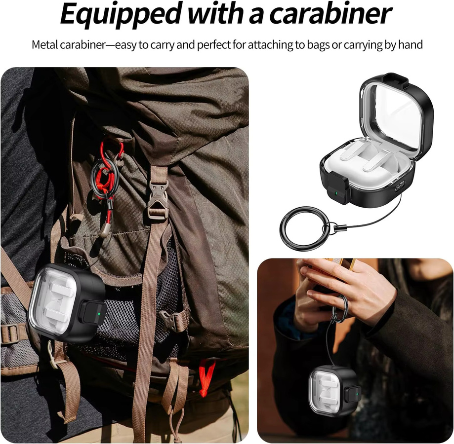 Schutzhülle für Samsung Galaxy Buds 4/4 Pro mit Sicherheitsverschluss-Clip und Reinigungsset in Schwarz oder Blau - Bild 5