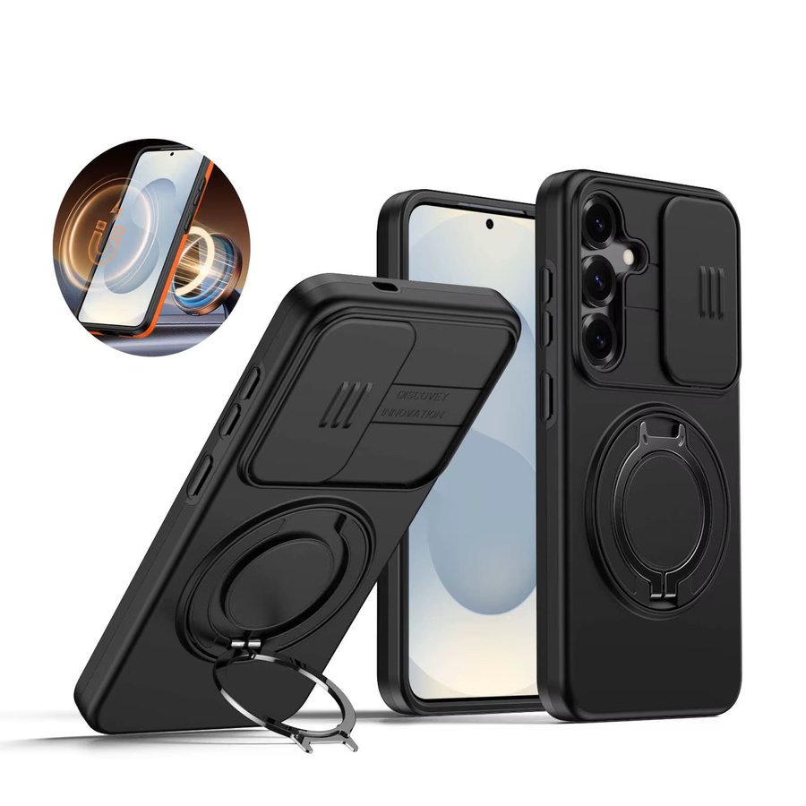 Magnetische Handyhülle mit 360 Grad drehbarem Ständer für Samsung Galaxy A16 A17 A26 A27 A35 A55 A36 A57 A56 A06 A07 F17 in Schwarz - Bild 5