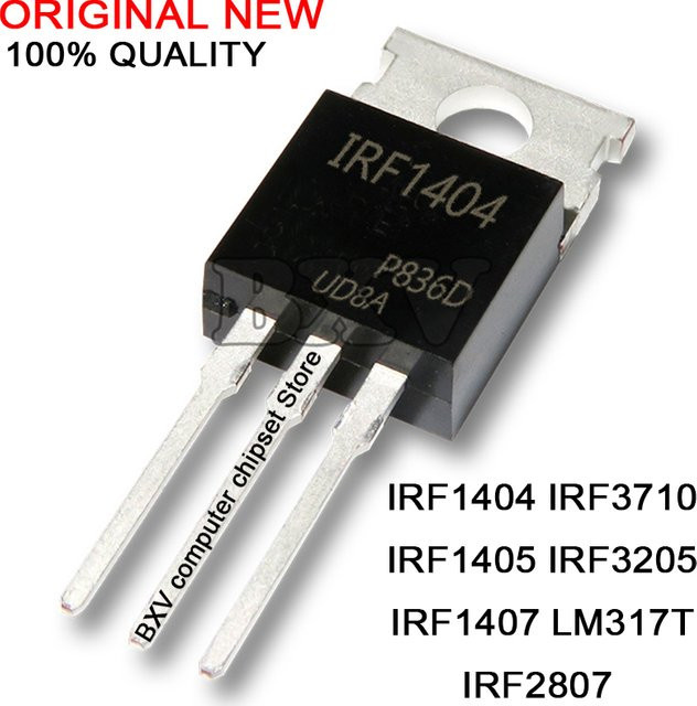 10er Set MOSFET Transistoren IRF-Serie in Schwarz - Bild 1