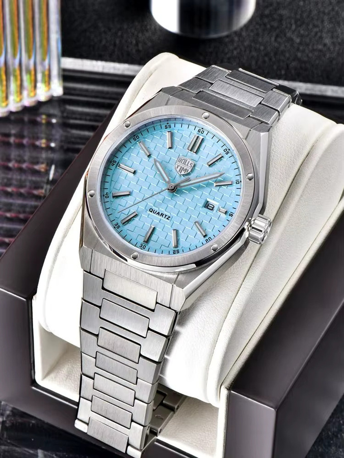 Rollstimi Armbanduhr, Quarz, Edelstahl, Weiß, Herren - Bild 5