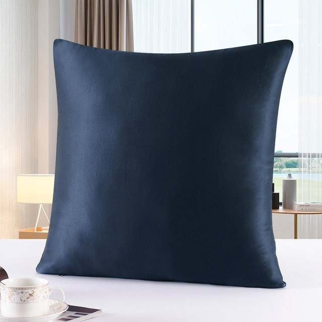 L&S Silk Store Kissenbezug aus 100 % reiner Seide mit Reißverschluss, einfarbig, B/B: 40 x 40 cm - Bild 1