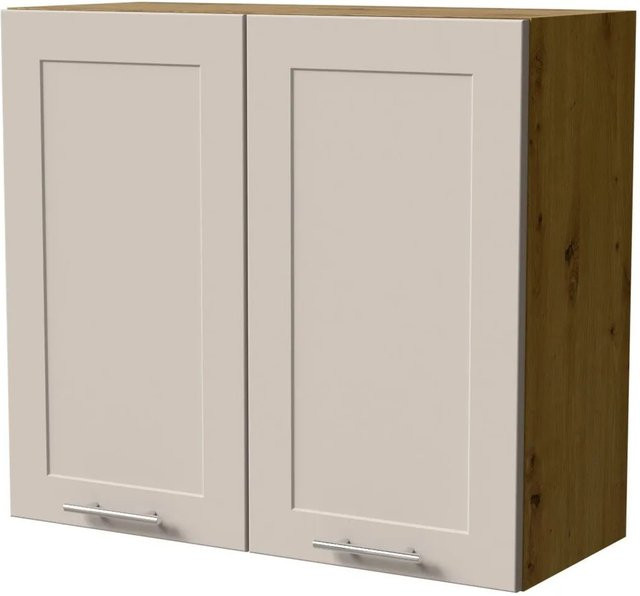 Feldmann-Wohnen Hängeschrank Oslo Eiche Artisan und Kaschmir Matt, B/T/H: 80 x 32,5 x 72 cm - Bild 1