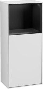V&B Finion Seitenschrank in Weiß mit LED-Beleuchtung und Glasfachboden, B: 41,8 cm, H: 93,6 cm - Bild 1