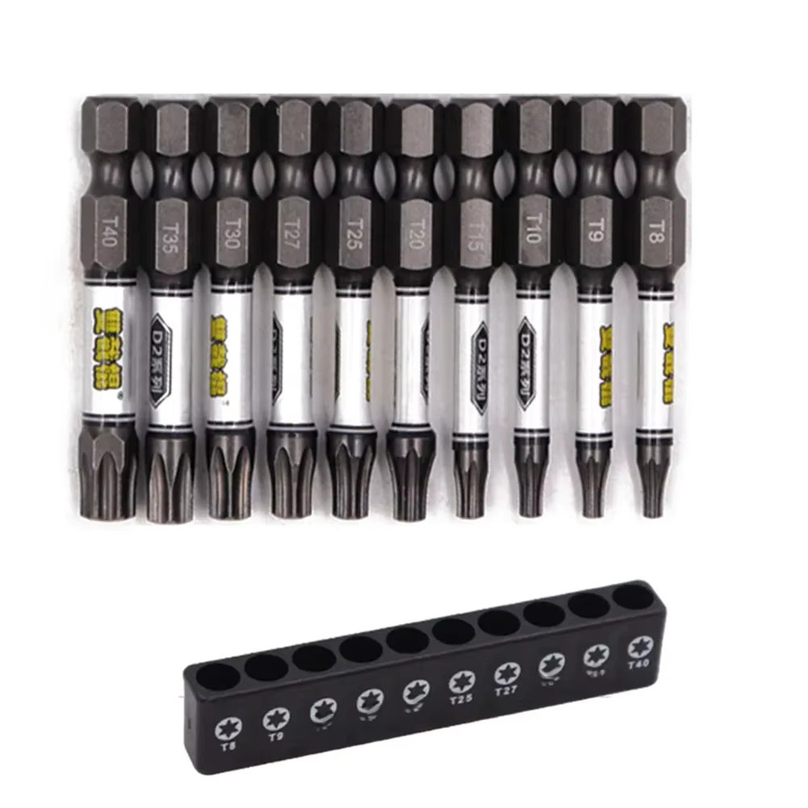 VIBRATITE 10er Set Magnetische Schlagschrauber Bits mit 1/4 Zoll Hex Schaft für Kreuz, Sechseck und Torx - Bild 5