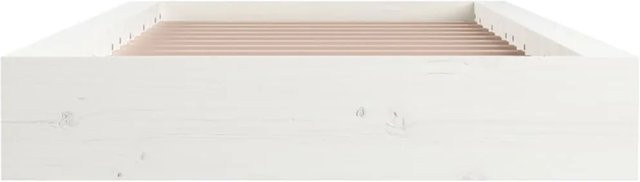 vidaXL Massivholzbett aus Kiefernholz in Weiß mit rustikaler Optik, B/T/H: 90 x 200 cm - Bild 1