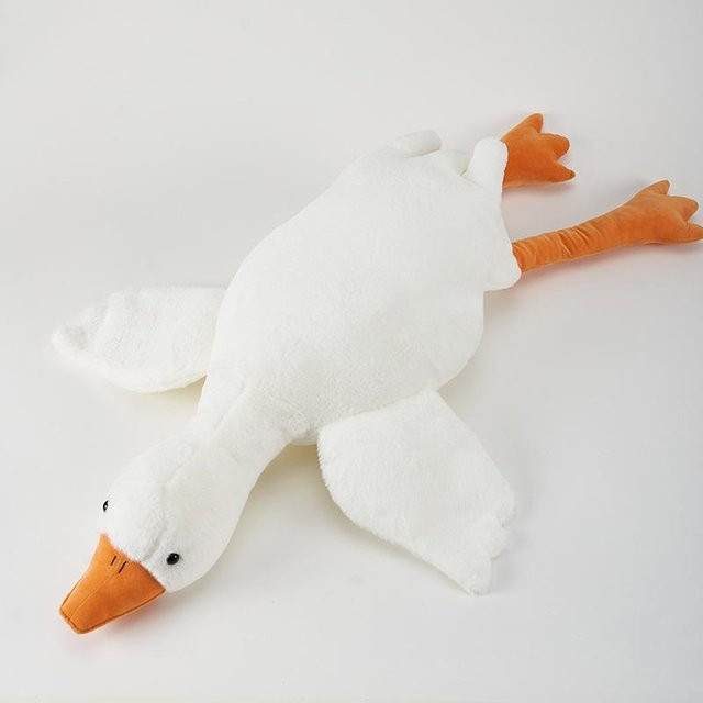 Großes weißes Gänse-Kissen, Schlafpuppe, Stofftier, 90cm - Bild 1