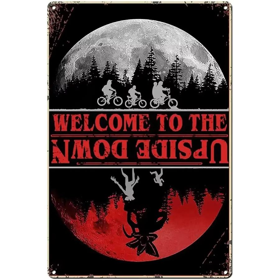 Vintage Metallblechschild MINISO Stranger Things Welcome to The Upside Down, Rechteckig, Breite: 30,0 cm, Höhe: 20,0 cm, Tiefe: 1,0 cm - Bild 2