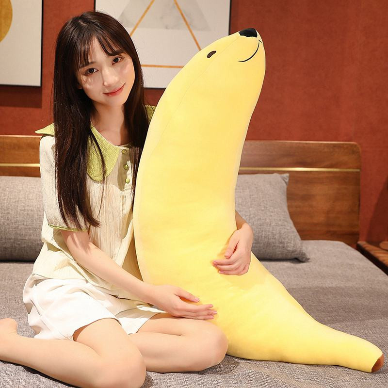 Kawaii Lustiger Hund mit Banane Plüschtier Stoffpuppe 90cm - Bild 2